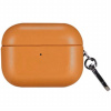 AppleKing obal z PU kože s karabínou pre AirPods Pro 2 (2022) - sedlovo hnedý - možnosť vrátiť tovar ZADARMO do 30tich dní