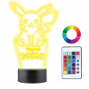 Nočná lampa Plexido 5905342809616 Multi -Colored (3D LED nočná lampa Pokémon Pikachu Názov rytec)