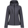 REGATTA PROFESSIONAL VENTURER TRA 702 / Dámska 3-vrstvová softshellová bunda s kapucňou - seal grey/black XL