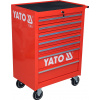 Yato | Skříňka dílenská pojízdná 7 zásuvek červená YT-0914