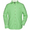 James&Nicholson Pánska kockovaná košeľa JN638 Green 3XL