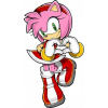 CUKROVÁ TLAČ jedlý obrázok na tortu Cukrová hmota Sonic Amy Rose 2 + MENO TEXT