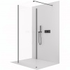 CERANO - Sprchová zástena Walk-in Onyx Corner Cube Ľ/P - 8 mm - čierna matná, transparentné sklo - 80x70x200 cm