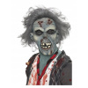 Maska na tvár Smiffy's 19 zombie latex sivá