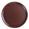 Okrúhly protišmykový servírovací podnos Mykonos v mahagónovom prevedení, Cambro, okrúhly, Mahagón, ⌀380mm