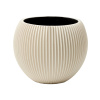 Kvetináč Capi Nature Groove special vase ball béžový 13x10 cm