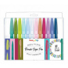 Kaligrafické štetce, sada, Brush Sign, 12 rôznych pastelových farieb PENTEL 32-0024 4016284344118