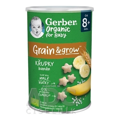 Gerber Organic CHRUMKY Ryžovo-pšeničné s banánom (od ukonč. 8. mesiaca) 1x35 g, 8445290321466