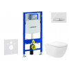Geberit Duofix Set predstenovej inštalácie, klozetu Oudee Vortex a dosky softclose, tlačidlo Sigma50, chróm/alpská biela SANI11CA3177