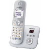 Panasonic KX-TG6821 DECT, GAP bezdrátový analogový telefon záznamník, handsfree stříbrná, šedá