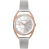 MINET Strieborné a ružové zlaté dámske hodinky ICON SEMI ROSE GOLD MESH