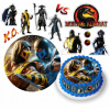 DIGITÁLNA TLAČ Jedlý obrázok na tortu Mortal Kombat Hra Sub Zero + POSTAVY + TEXT