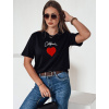 Dámske čierne tričko CALOV s nášivkou RY2567 M