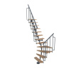 Minka STAIRS Lomené modulové schodisko Joker Turn buk/sivá, 304,2 cm