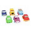 Detské plastové auto - Mäkké a farebné modely 9 cm s voľnými kolesami - Set 12