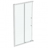 Ideal Standard i.Life - Posuvné sprchové dvere, dvojdielne, 110 cm, silver bright/číre sklo T4858EO