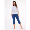 Cornette 732/452 Amelia 2 3/4 M-2XL dámske pyžamo white-marine L