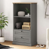 vidaXL Knižnica VIGO sivá 60x35x114,5 cm masívna borovica 353186