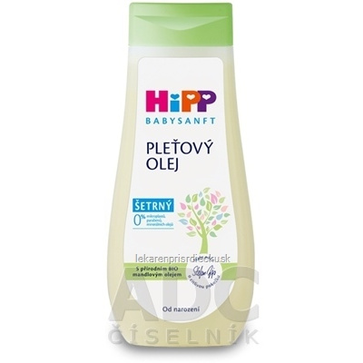 HiPP BABYSANFT Pleťový olej šetrný, s Bio mandľovým olejom (inov.2022) 1x200 ml