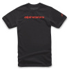 Alpinestars tričko Linear Wordmark black warm red