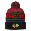 Fanatics Pánska zimná čiapka Chicago Blackhawks Authentic Pro Rink Heathered Cuffed Pom Knit
