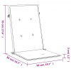 vidaXL Podložky na záhradné stoličky, vysoké operadlo 6 ks 120x50x3 cm - Zelená - 177782-111932