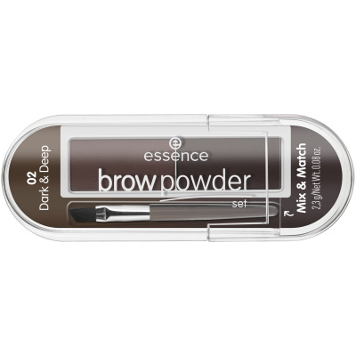 Essence Brow Powder sada na úpravu obočia 02, 2,3 g