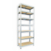 Kovový regál do domácnosti Biedrax 50 x 90 x 210 cm, pozinkovaný - 7 políc MDF