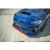 Maxton Design spoiler pod přední nárazník ver.3 pro Subaru Impreza Mk4, černý lesklý plast ABS, s červenou linkou