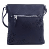 Crossbody dámska kabelka v kvetovanom dizajne tmavo modrá 5432-BB