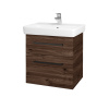 Dreja Umývadlová skrinka Q MAX SZZ2 60 - D25 Teak / Úchytka T06 / D25 Teak