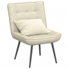 zahrada-XL Krémová relaxačná stolička 64x74x84 cm Zamat 4012325