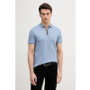 Bavlnené polo tričko Tommy Hilfiger jednofarebné, MW0MW39552 modrá M