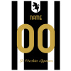 Superfutbal Maketa dresu Juventus Turín, čiena / biela Rozmer: A3, Meno a číslo: Vlastné