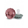 Frigg Dvojbalenie cumlíkov frigg daisy dusty rose/ lily pad, 0-6m, silikón
