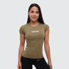 GymBeam Dámske tričko FIT Olive XXL