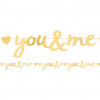 Amscan Banner-girlanda You & Me Gold 1ks v balení