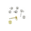 Šroubovací Dříky na zirkony 3-4mm s kroužkem - 4mm / 10mm / Nerez SL