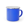 Plechový hrnček smaltovaný-potlač - 330 ml, modrý