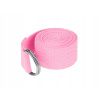 Popruh na jogu, pás na cvičenie a strečing, ružový REBEL ACTIVE