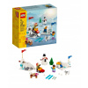 LEGO 40424 Hra so snehovými guľami Zimný set Kocky Zimné športy