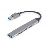 Gembird USB hub 4-portový USB 3.1 (Gen 1),stříbrný UHB-U3P1U2P3-02