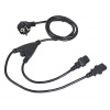 C-TECH C-TECH Kabel síťový 1,8m 220/230V napájecí, rozdvojka Y, VDE