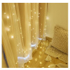 SVETELNÁ LED ZÁCLONA GIRLANDA 3X3M 300 LED S DIAĽKOVÝM OVLÁDANÍM BIELE TEPLÉ