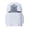 Adaptér microUSB/USB (OTG) bílý