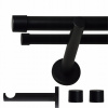 VOPPI DVOJITÁ TYČ NA ZÁVESY LOFT 19+19MM 280 CM ČIERNA
