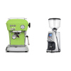 Ascaso Dream ONE, Fresh Pistachio + Eureka Atom Specialty 65, chrome
