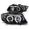 Predné svetlá BMW 3 E90 E91 2005-2008 čierne Sonar predné H7/H1 Angel Eyes LED