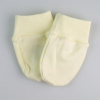 Dojčenské úpletové rukavičky bez prstov smotana