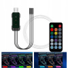 5 M LED PÁSKA PRE AUTOMOBILY RGB OSVETLENIE BLUETOOTH APLIKÁCIA DIAĽKOVÉ OVLÁDANIE